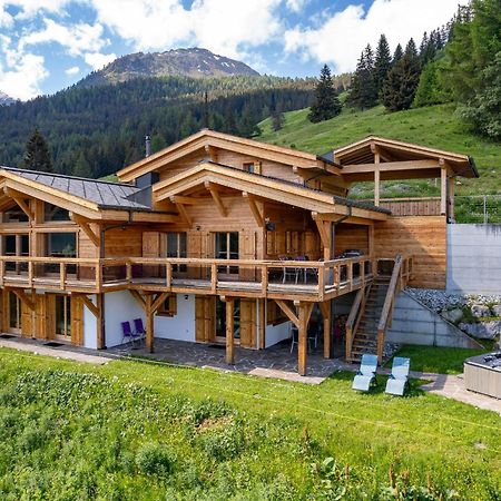 Chalet Flocon De Neige - Jacuzzi - Sauna La Tzoumaz Bagian luar foto