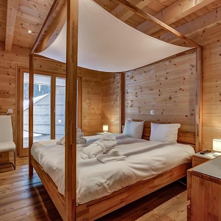 Chalet Flocon De Neige - Jacuzzi - Sauna La Tzoumaz Bagian luar foto