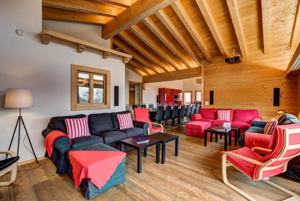 Chalet Flocon De Neige - Jacuzzi - Sauna La Tzoumaz Bagian luar foto