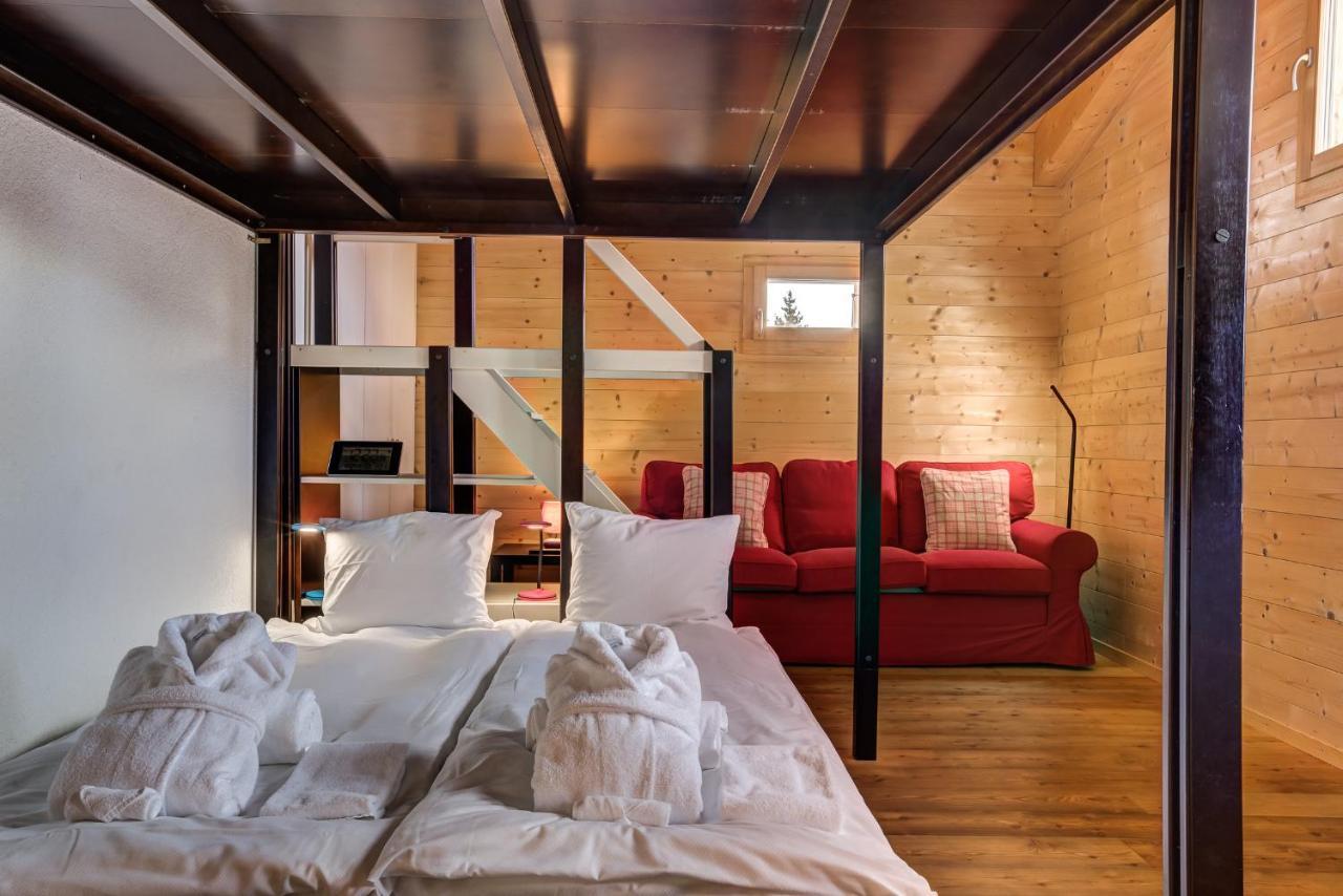 Chalet Flocon De Neige - Jacuzzi - Sauna La Tzoumaz Bagian luar foto
