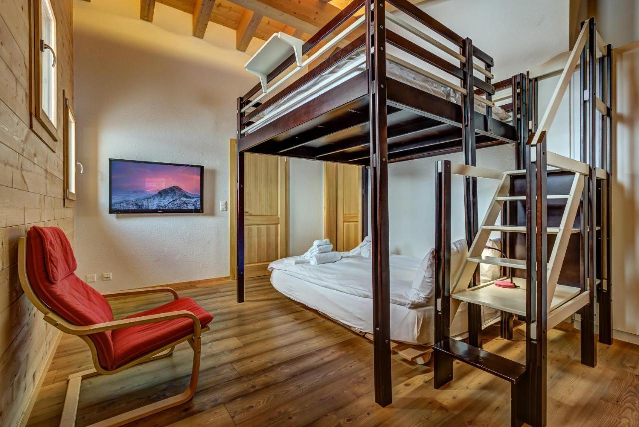 Chalet Flocon De Neige - Jacuzzi - Sauna La Tzoumaz Bagian luar foto